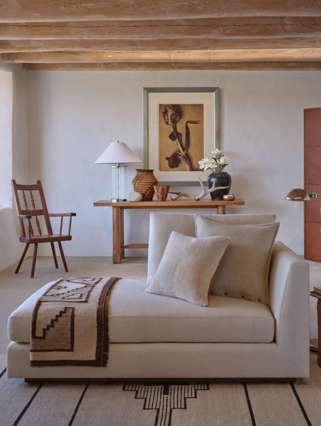 Garrett Cable-Knit Blanket on a brown chair