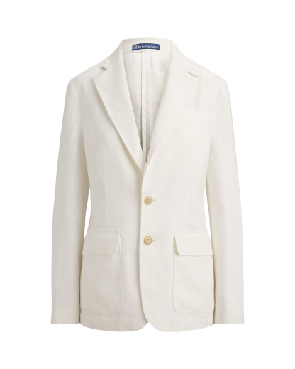 Single-Breasted Linen Blazer