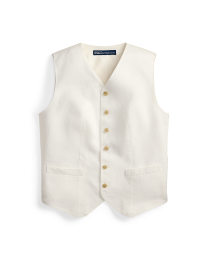 Buttoned Linen Waistcoat
