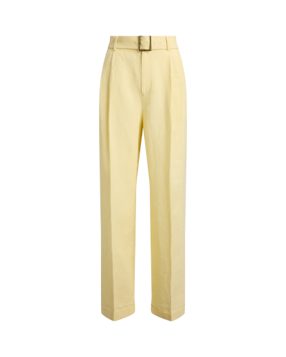 Belted Linen Bacall Pant