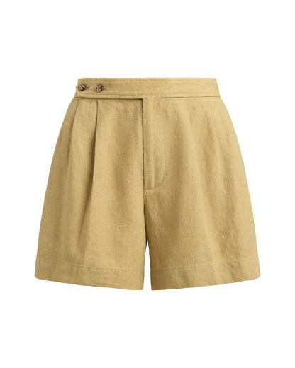 Pleated Délavé Linen Short