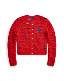 Big Pony Crocheted Cotton Cardigan